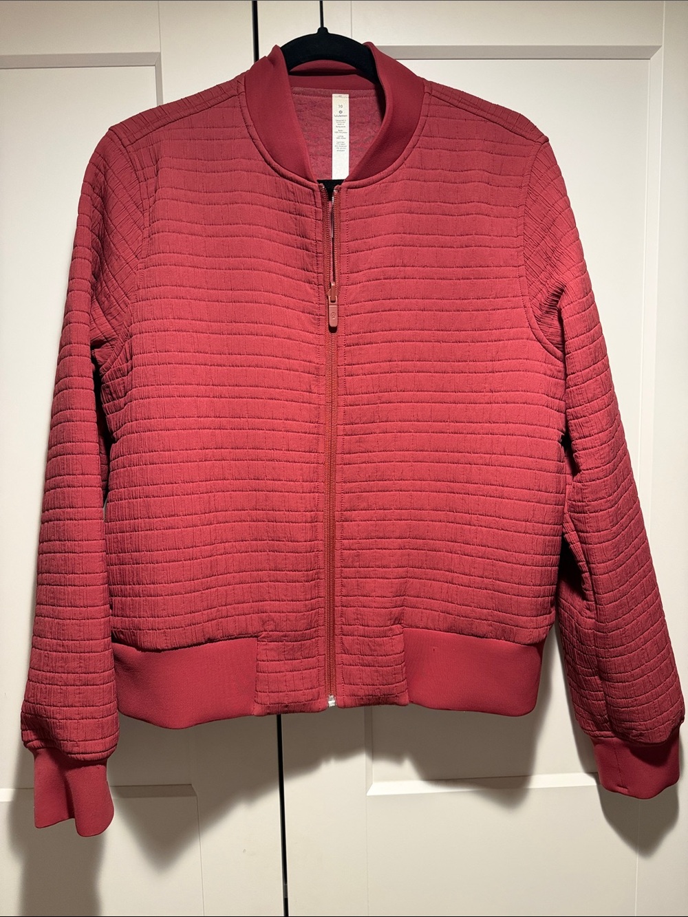lululemon Quilted Bomber Jacket in Dusty Rose
